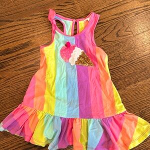 Baby Sara Girls Rainbow Stripe Dress